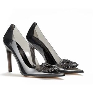 New Good American Cinder F*cking-Rella Onyx Pumps Size 11